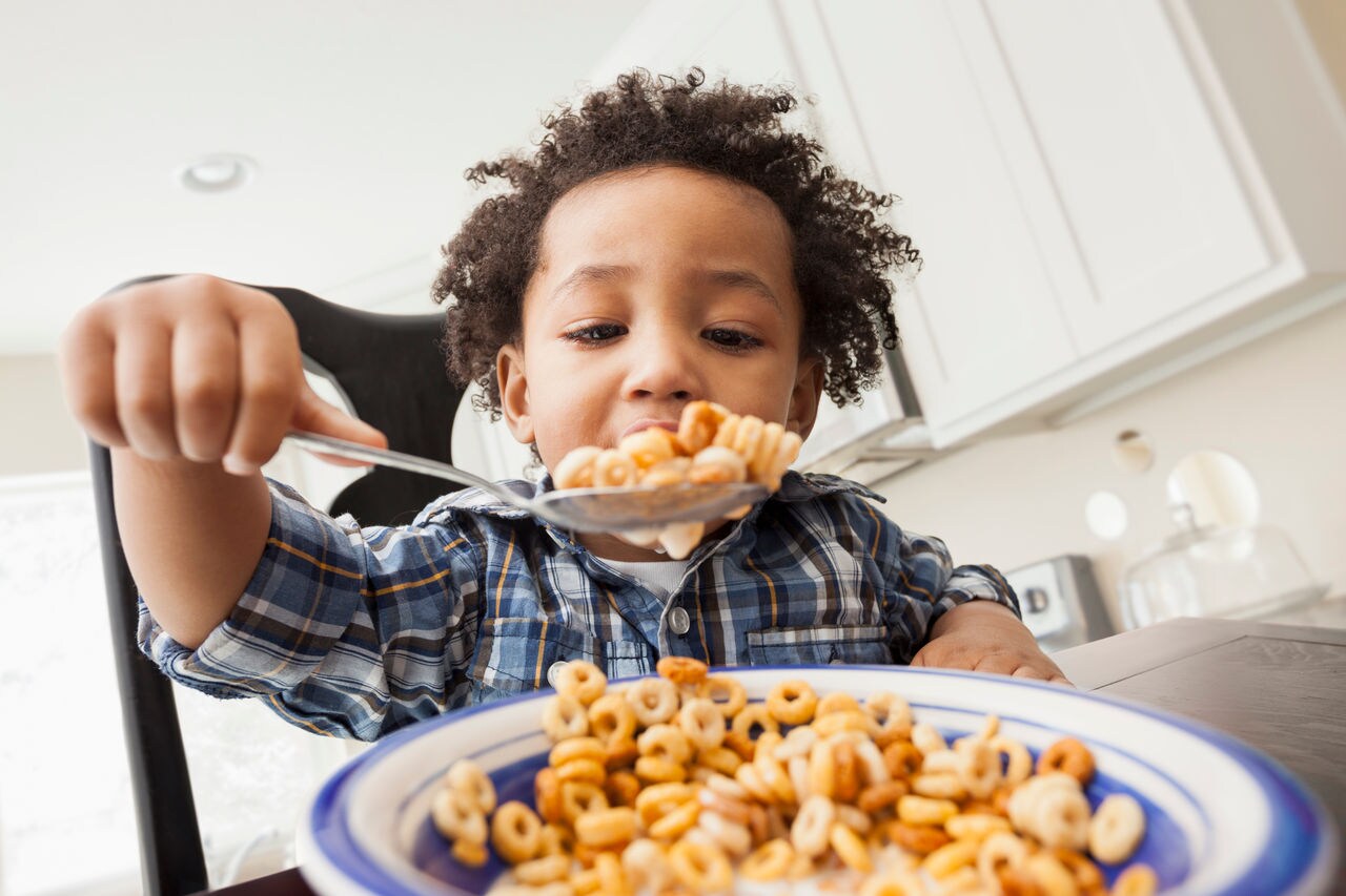 boy with spoon